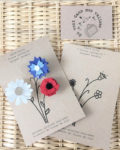 du vent dans mes valises - carte bijou postale fleurs du souvenir made in France