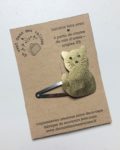 du vent dans mes valises - barrette mimi chat cuir made in France